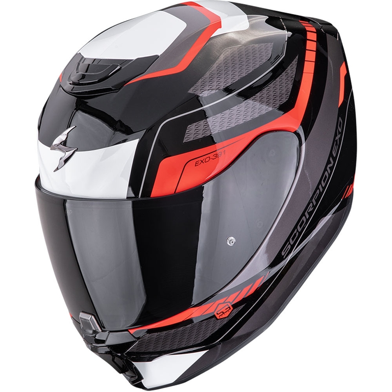 Integrālā motocikla ķivere Scorpion EXO-391 Leo melns-arkans