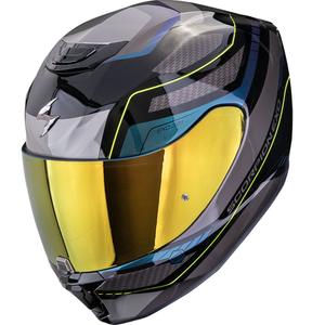 Integrālā motocikla ķivere Scorpion EXO-391 Leo melns-zils