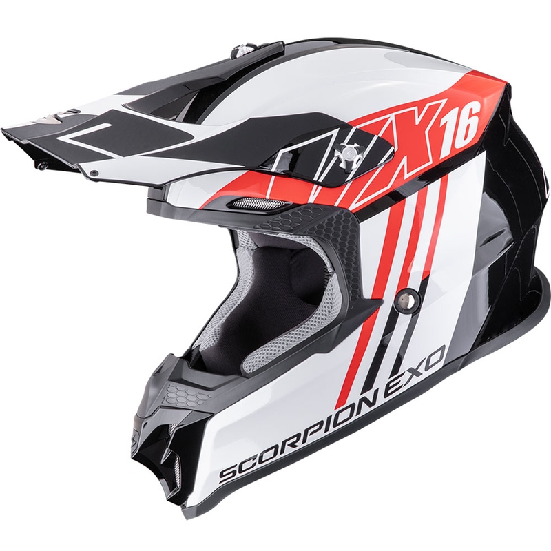 Motokrosa ķivere Scorpion VX-16 EVO Air Lignes melns-arkans
