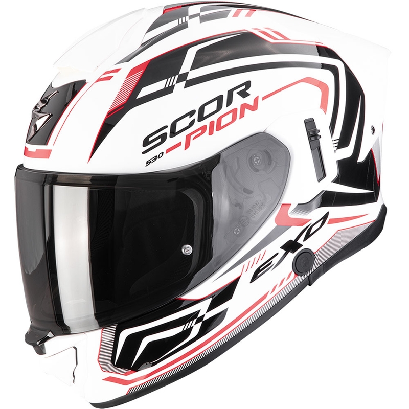 Integrēta motocikla ķivere Scorpion EXO-530 Air Slope balta-melna-sarkana