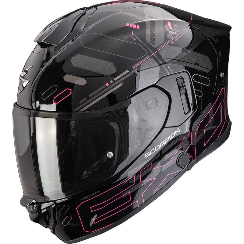 Integrēta motocikla ķivere Scorpion EXO-530 Air Fond melns-rozā krāsā