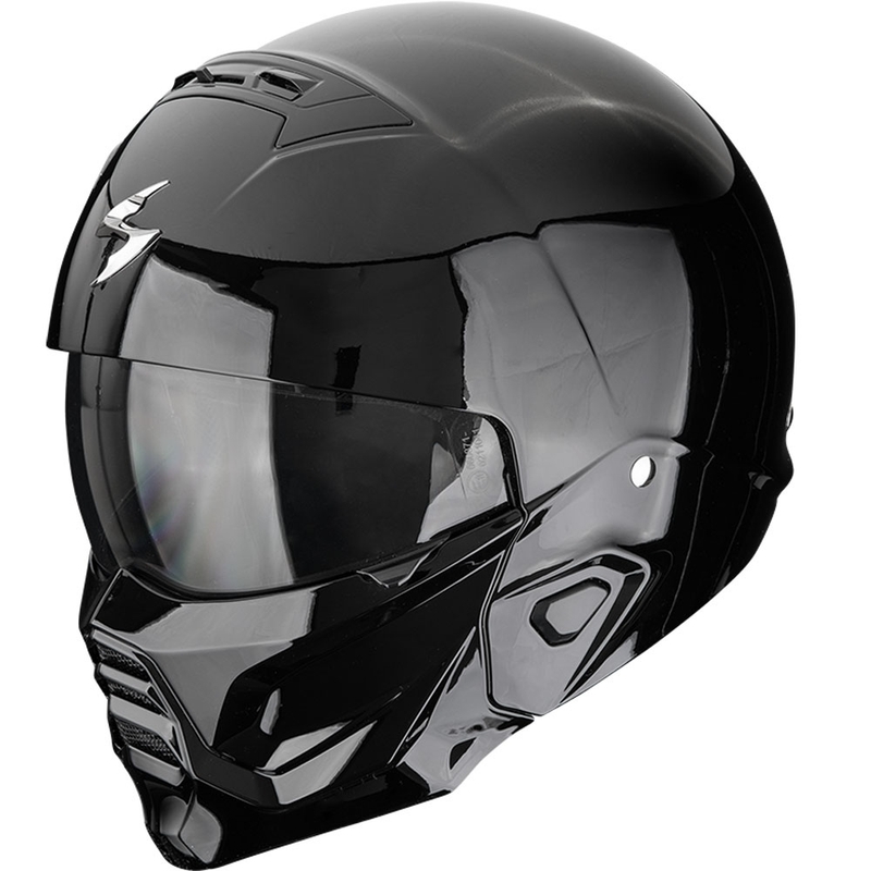 Atvērt ķivere ar masku Scorpion EXO-COMBAT II Solid black