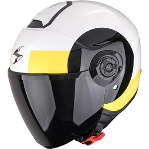 Atvērtā moto ķivere Scorpion EXO-CITY II Sheer white-black-yellow