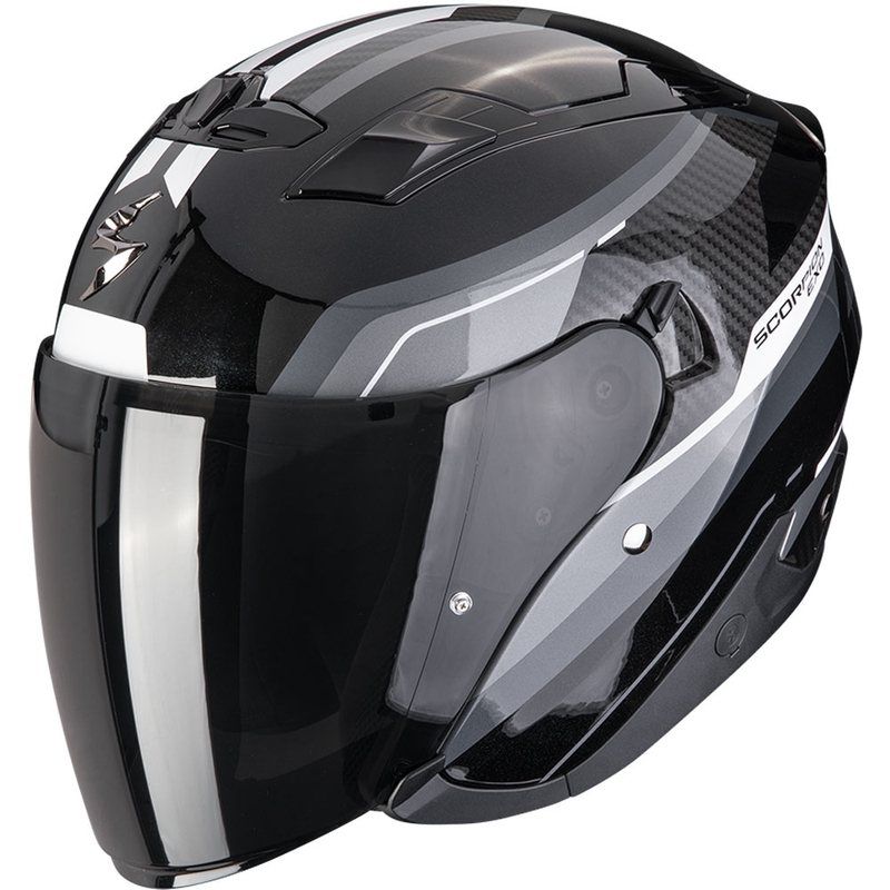 Atvērtā moto ķivere Scorpion EXO-230 Hipe melns-sudrabs