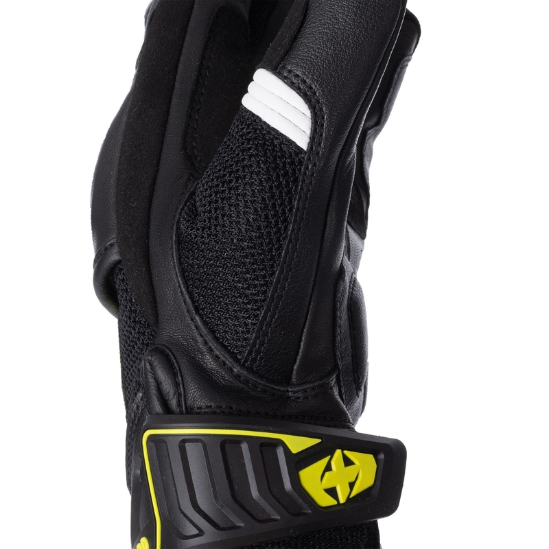 Motocikla cimdi Oxford RP-4S 3.0 melns-balts-dzeltens
