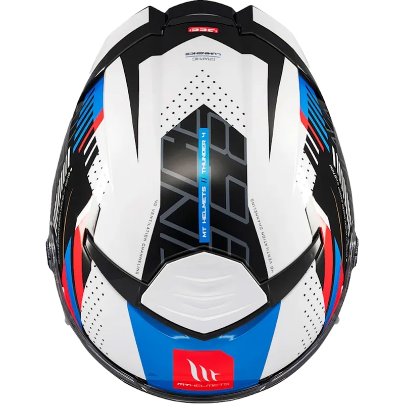 Pilna izmēra motocikla ķivere MT Thunder 4 SV Luminence zila
