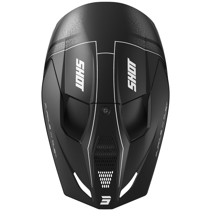 Motokrosa ķivere Shot Furious Dust matēts melns