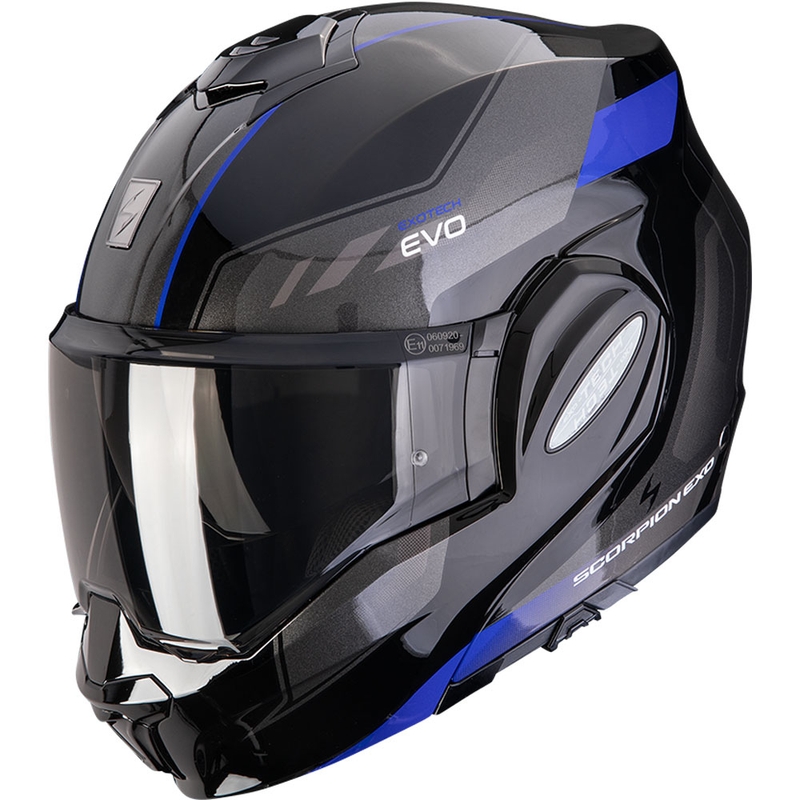 Saliekamā moto ķivere Scorpion EXO-TECH EVO Socius melns-zils