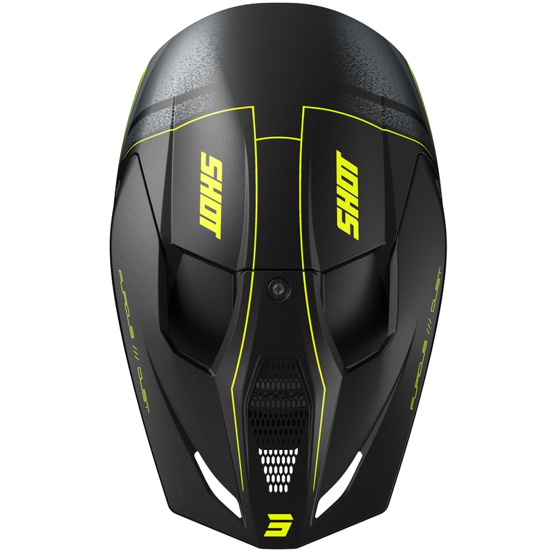 Motokrosa ķivere Shot Furious Dust matēta fluo dzeltena
