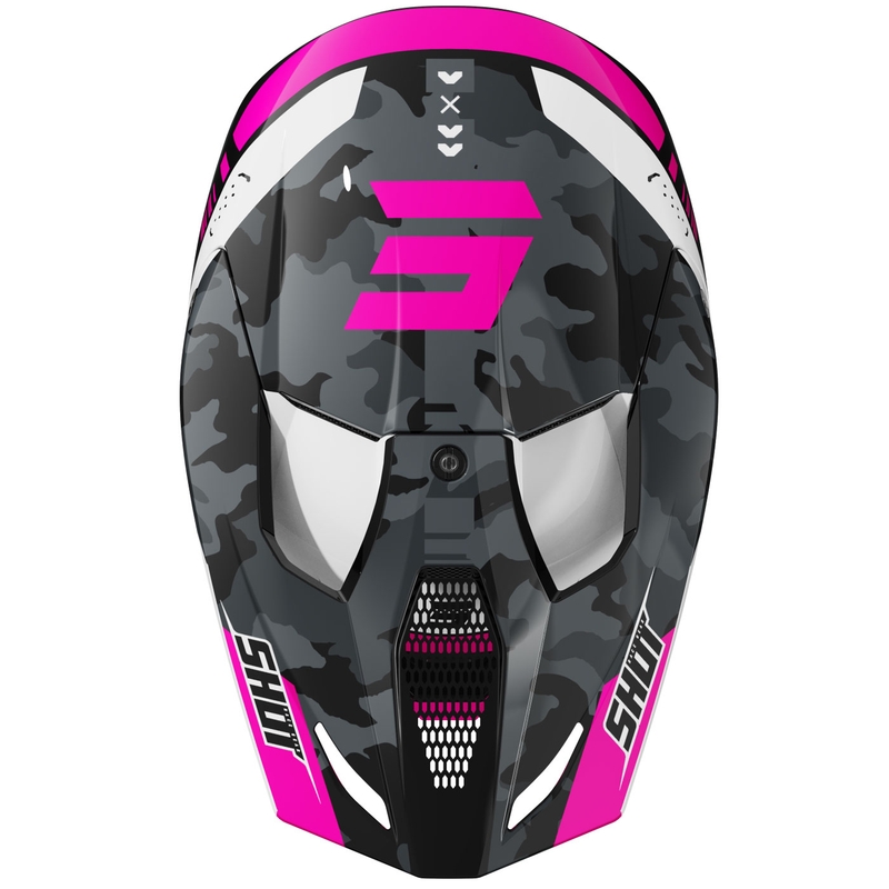 Motokrosa ķivere Shot Furious Flash spīdīgi rozā krāsā