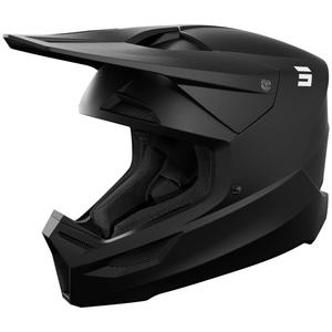 Motokrosa ķivere Shot Furious Solid Matte Black