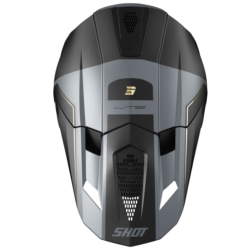 Motokrosa ķivere Shot Lite S10 matēta melni pelēka