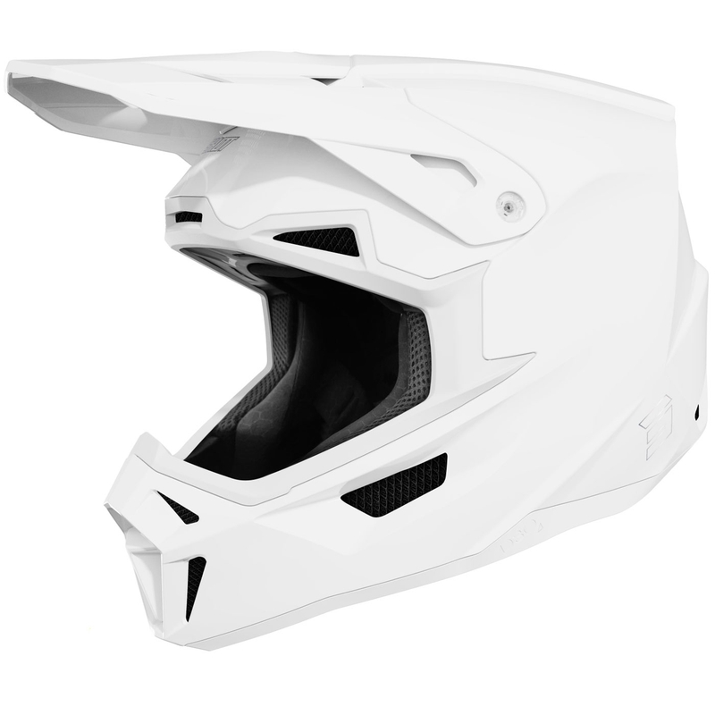 Motokrosa ķivere Shot Lite Solid spīdīgi balta
