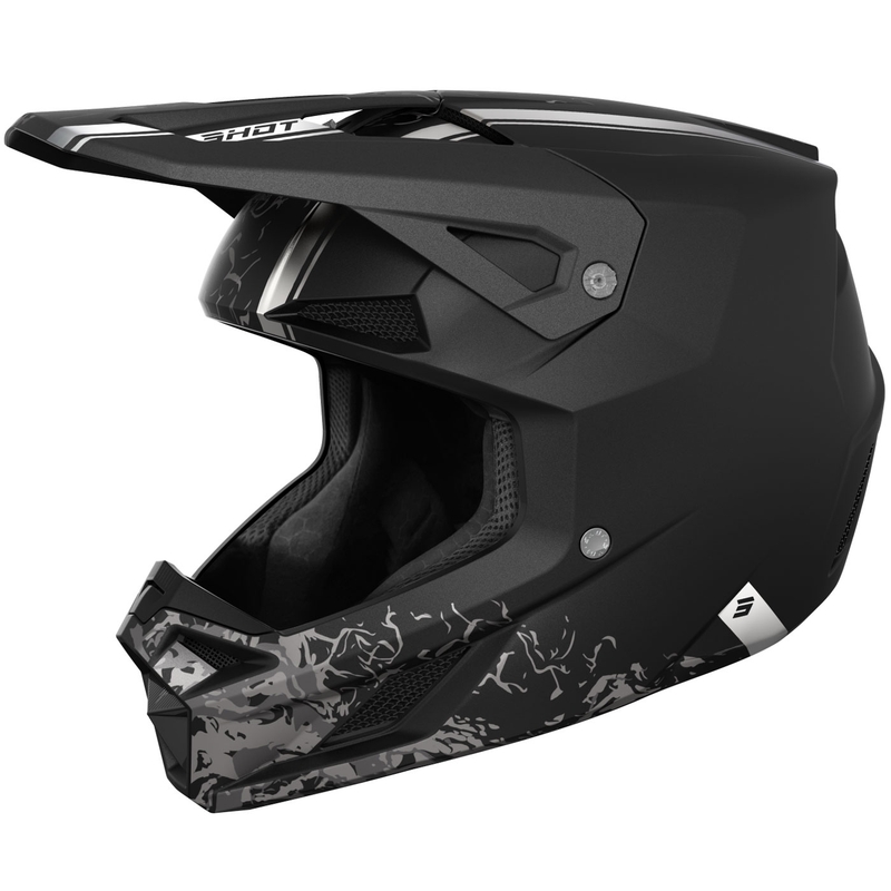 Motokrosa ķivere Shot Speed Battle matēti melna