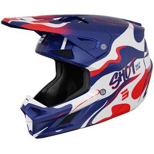 Motokrosa ķivere Shot Speed Beast perlamutra zili-sarkana