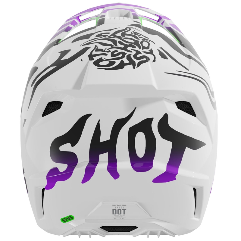 Motokrosa ķivere Shot Speed Ghost spīdīga violeta