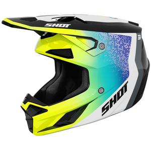 Motokrosa ķivere Shot Speed Hybrid spīdīga fluo dzeltena