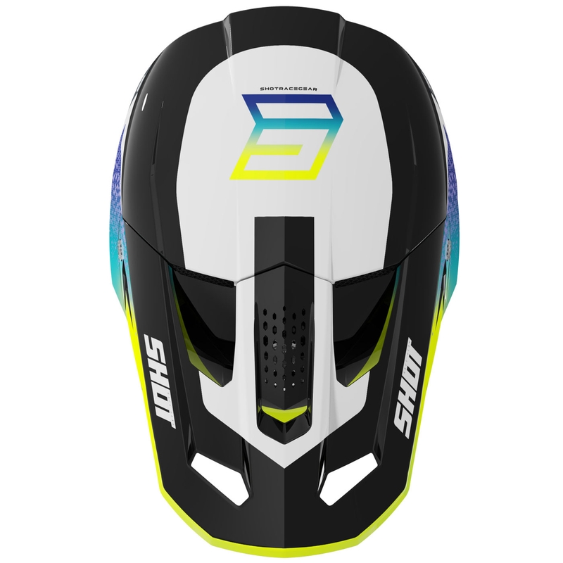 Motokrosa ķivere Shot Speed Hybrid spīdīga fluo dzeltena