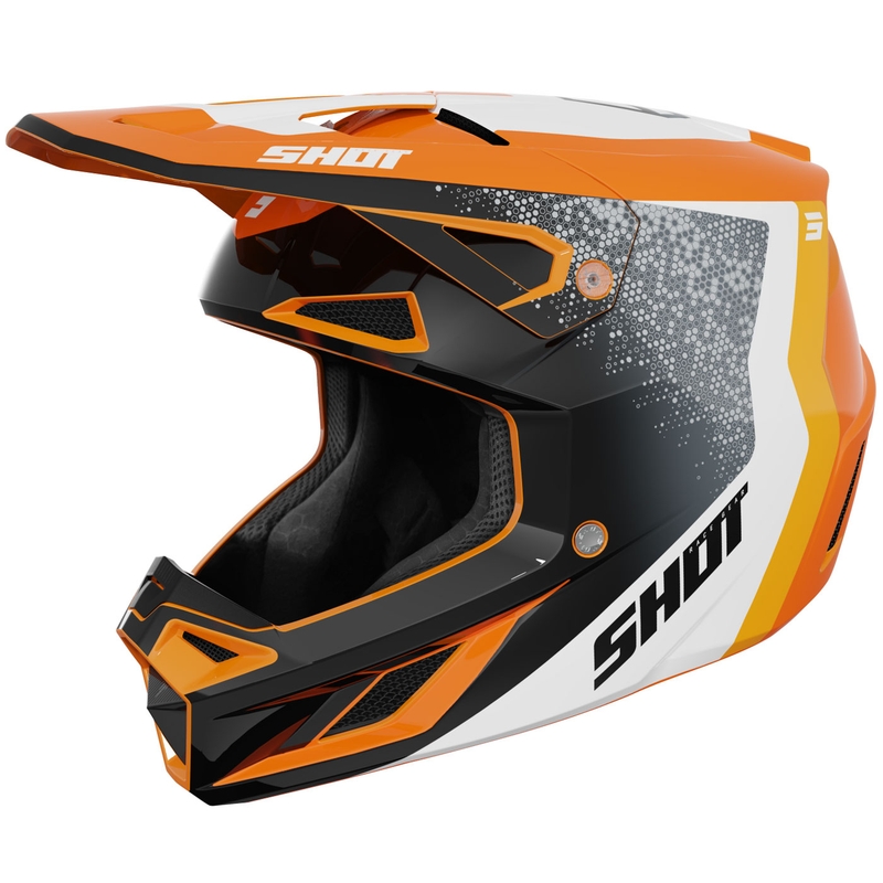 Motokrosa ķivere Shot Speed Hybrid spīdīgi oranža