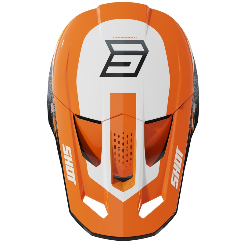 Motokrosa ķivere Shot Speed Hybrid spīdīgi oranža