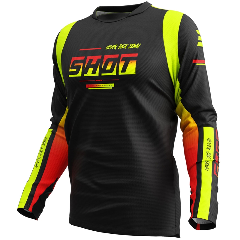 Motokrosa krekliņš Shot Devo Block fluo dzeltens