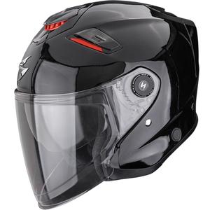 Scorpion EXO-GT Jet Solid Metallic Black Open motocikla ķivere