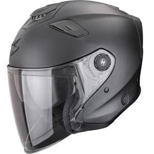 Atvērtā moto ķivere Scorpion EXO-GT Jet Solid matēta perlamutra melna