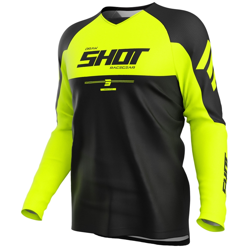 Motokrosa krekliņš Shot Draw Private fluo yellow