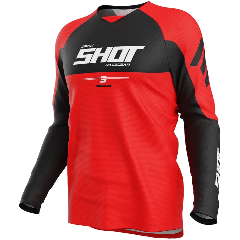 Motokrosa krekliņš Shot Draw Private sarkans