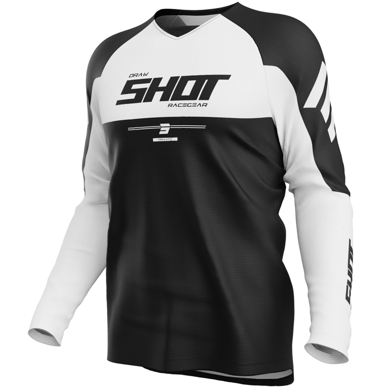 Motokrosa krekliņš Shot Draw Privāts balts