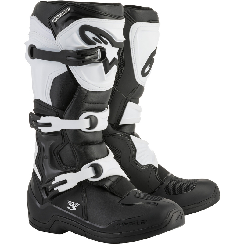 Alpinestars Tech 3 melni un balti motocikla zābaki