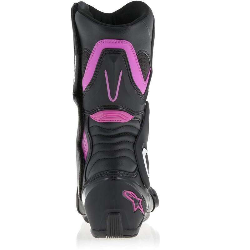 Alpinestars Stella S-MX 6 sieviešu motociklu zābaki melnā, violetā un baltā krāsā