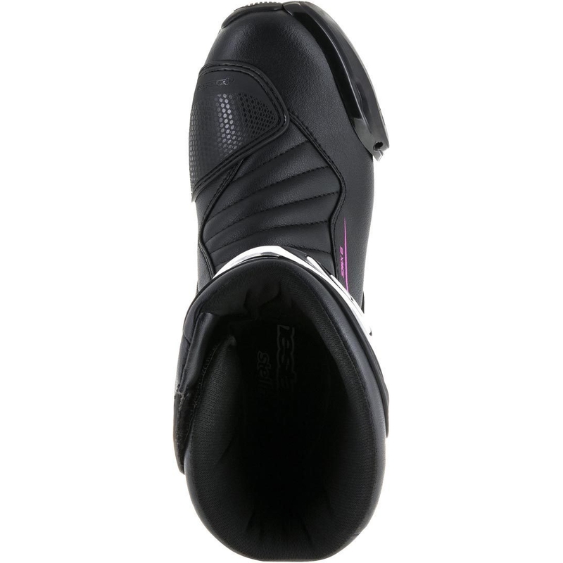 Alpinestars Stella S-MX 6 sieviešu motociklu zābaki melnā, violetā un baltā krāsā