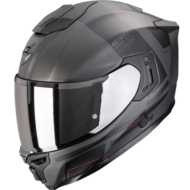 Integrēta motocikla ķivere Scorpion EXO-1500 Air Dual matēts sudraba-melns-arkans