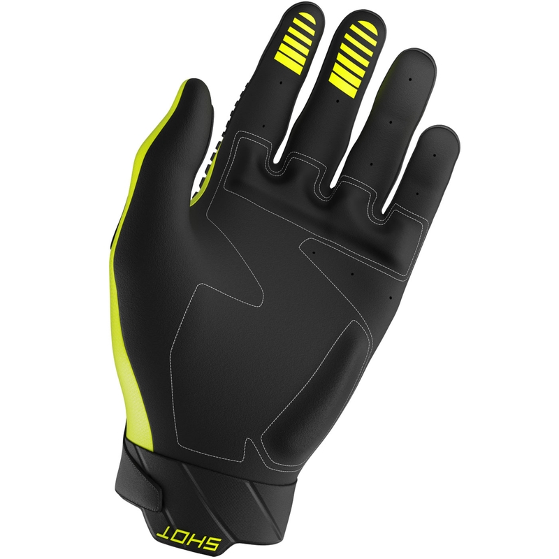 Motokrosa cimdi Shot Core Max fluo dzeltens