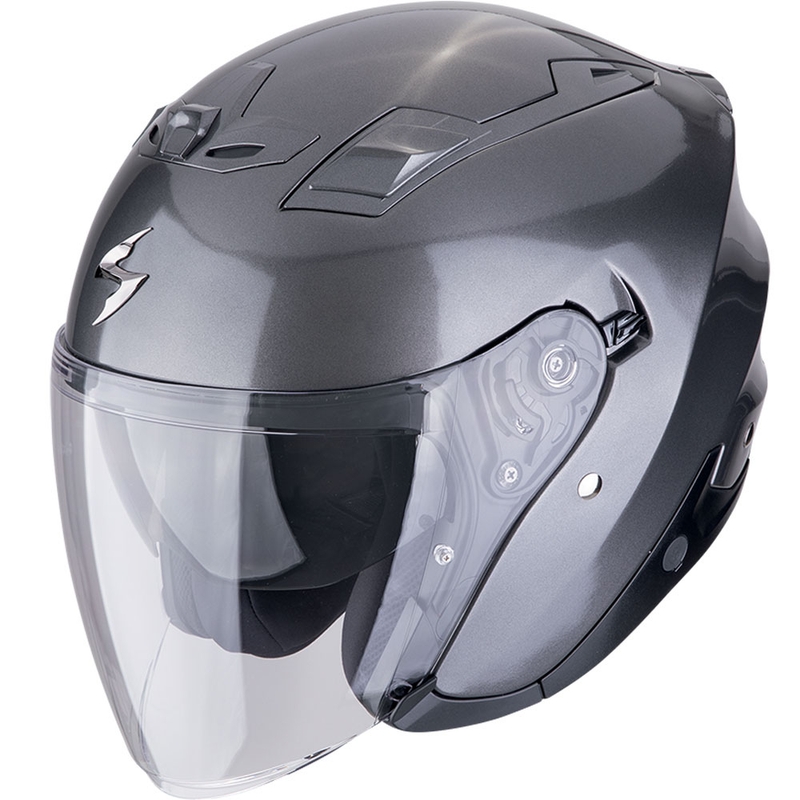 Atvērtā moto ķivere Scorpion EXO-Z1 SOLID metāliski pelēka