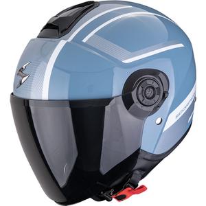 Atvērtā moto ķivere Scorpion EXO-CITY II Cosmos blue-silver