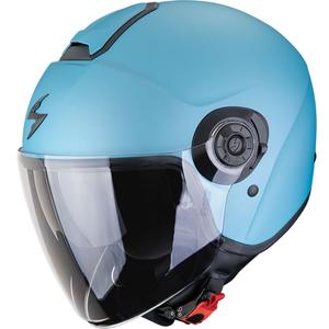 Atvērtā moto ķivere Scorpion EXO-CITY II Solid matēts zilsarkans