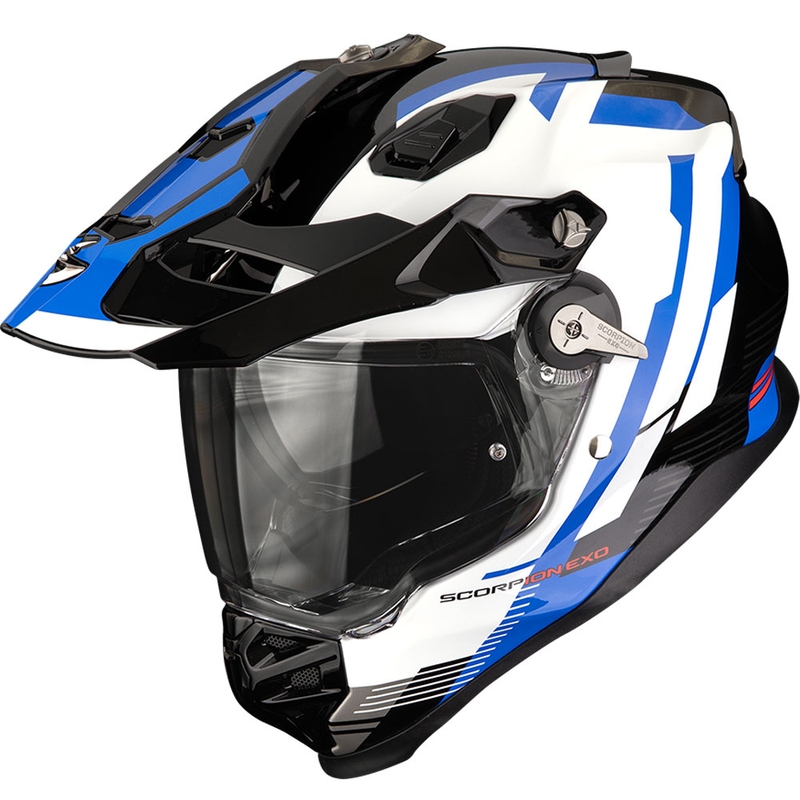 Enduro ķivere Scorpion ADF-9000 Air Patrol melns-zils-balts