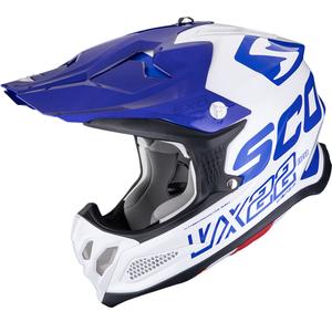 Motokrosa ķivere Scorpion VX-22 Air Updown white-blue-blue