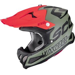 Motokrosa ķivere Scorpion VX-22 Air Updown matēta zaļš-melns-sarkans