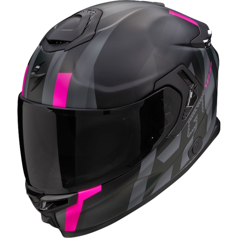 Integrēta moto ķivere Scorpion EXO-GT SP AIR TOURADVEN melnā-rozā krāsā izpārdošana