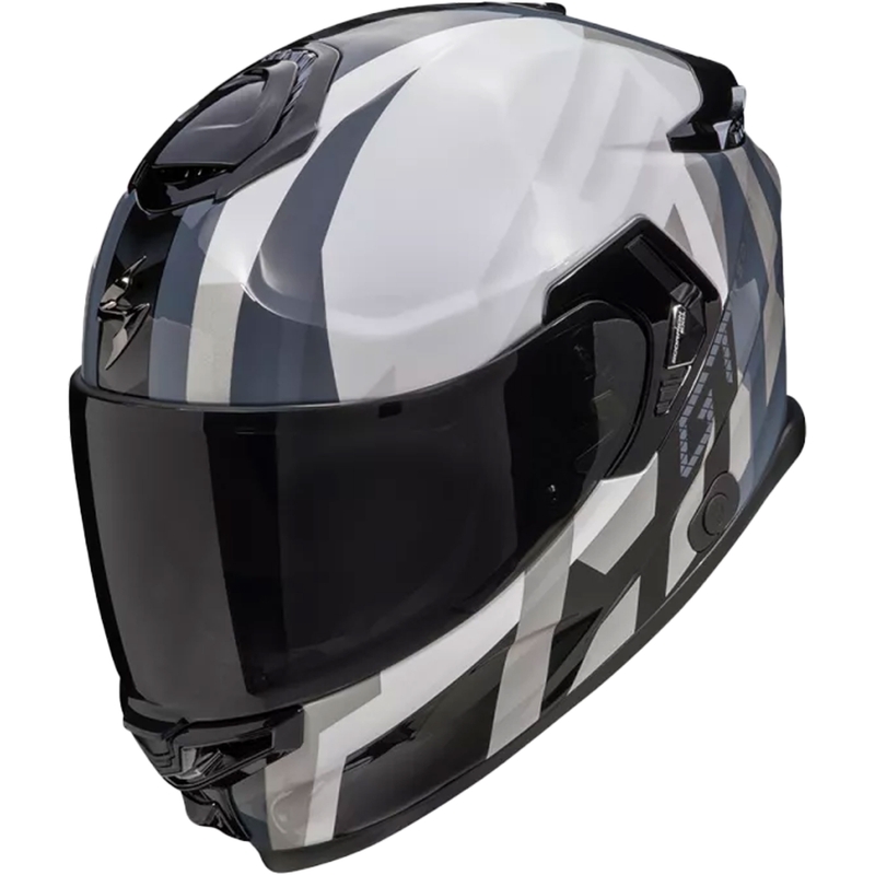 Integrēta moto ķivere Scorpion EXO-GT SP AIR TOURADVEN perlamutrs balts-sudrabs izpārdošana