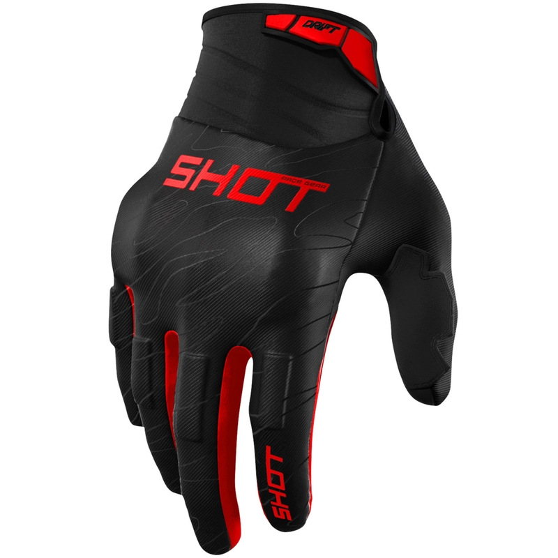 Motokrosa cimdi Shot Drift Onyx red