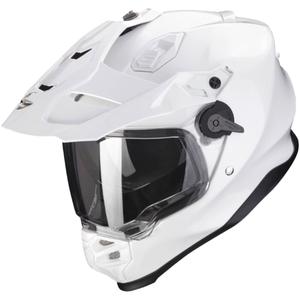 Enduro moto ķivere SCORPION ADF-9000 AIR Solid perlamutra balta
