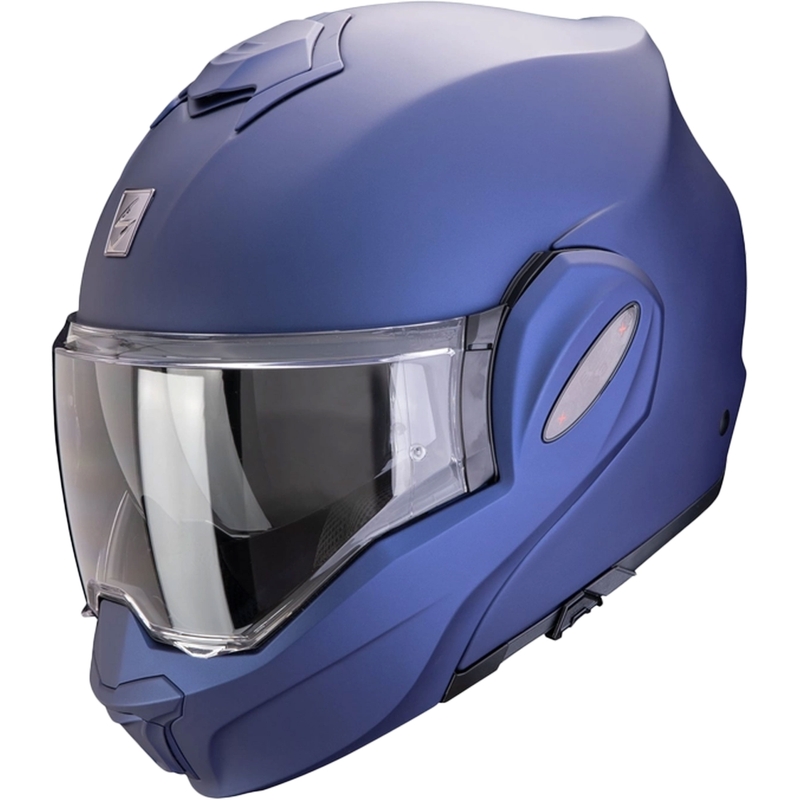 Flip-up ķivere Scorpion EXO-TECH EVO PRO SOLID matēta metāliski zila