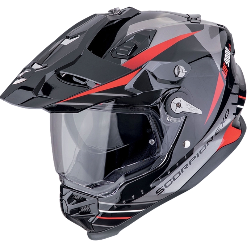 Enduro ķivere Scorpion ADF-9000 Air Feat melna-sudraba-arkana