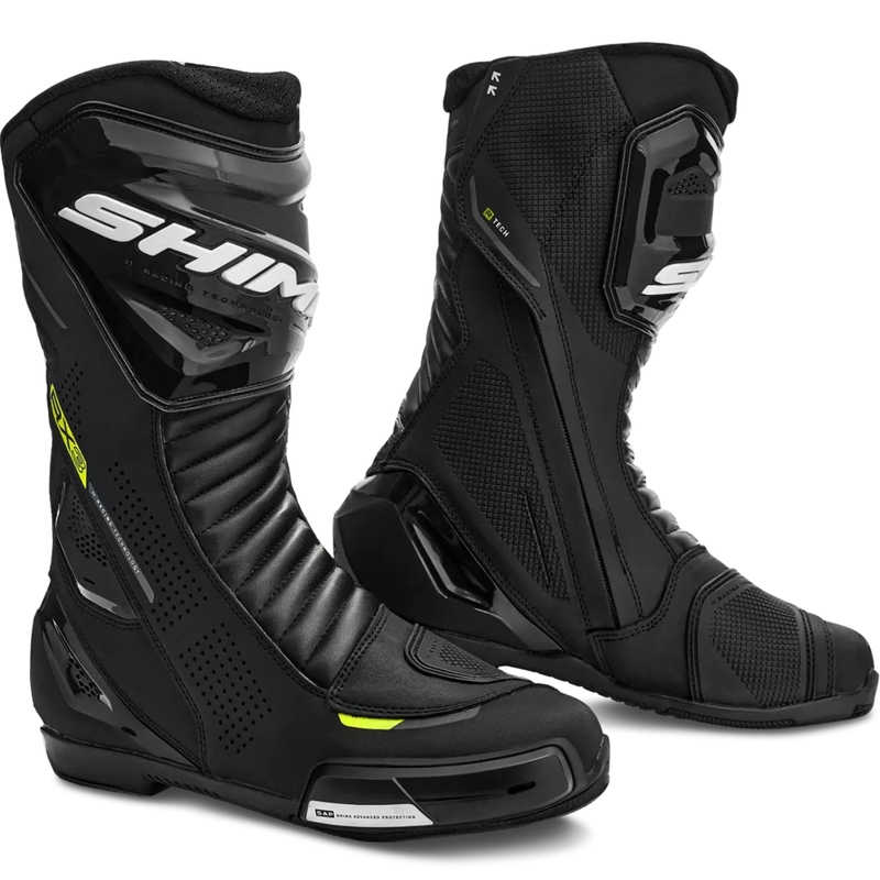 Motocikla zābaki Shima RX-3 melni-fluo dzelteni