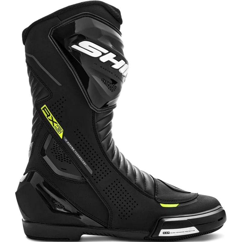 Motocikla zābaki Shima RX-3 melni-fluo dzelteni