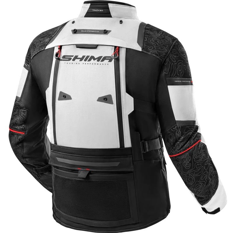 Shima Tracker gaiši pelēka motocikla jaka